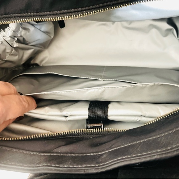 Black nylon Kate Spade diaper bag with patent leather handles/accents. - Picture 4 of 7